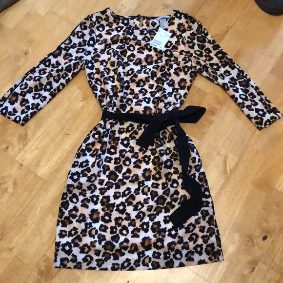 h and m leopard dress